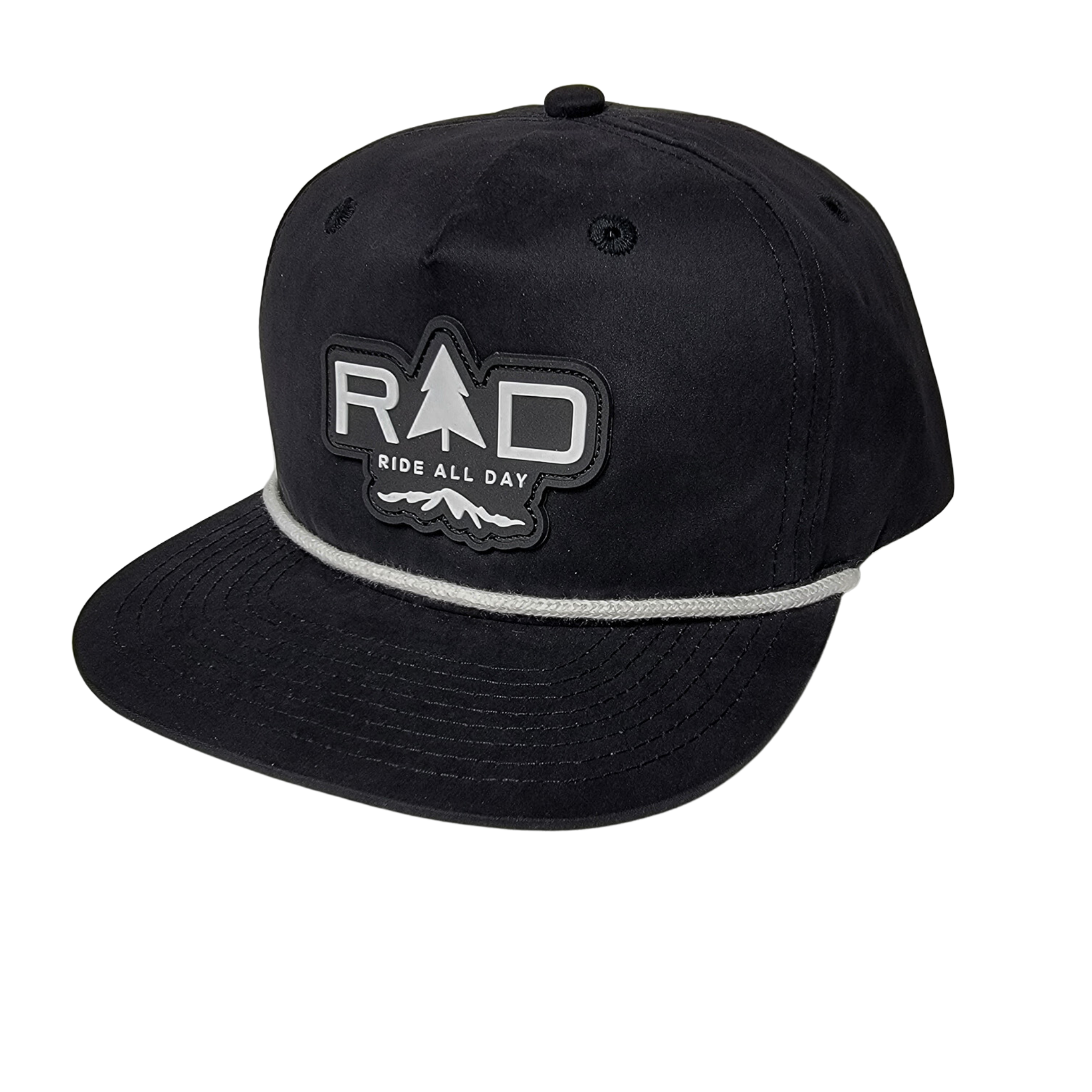 Rubber Patch 5-Panel Hat | Black