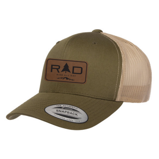 Leather Patch Curved Bill Hat | Moss/Khaki