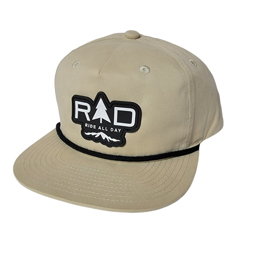 Ride All Day Apparel 5-Panel hat in Khaki color